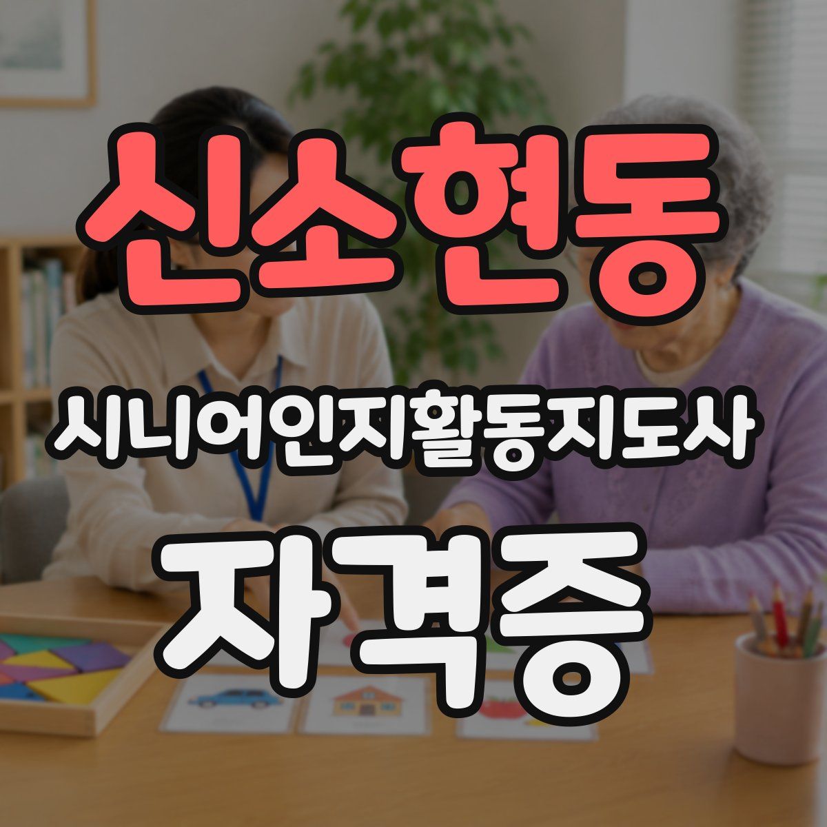 신소현동 시니어인지활동지도사 자격증