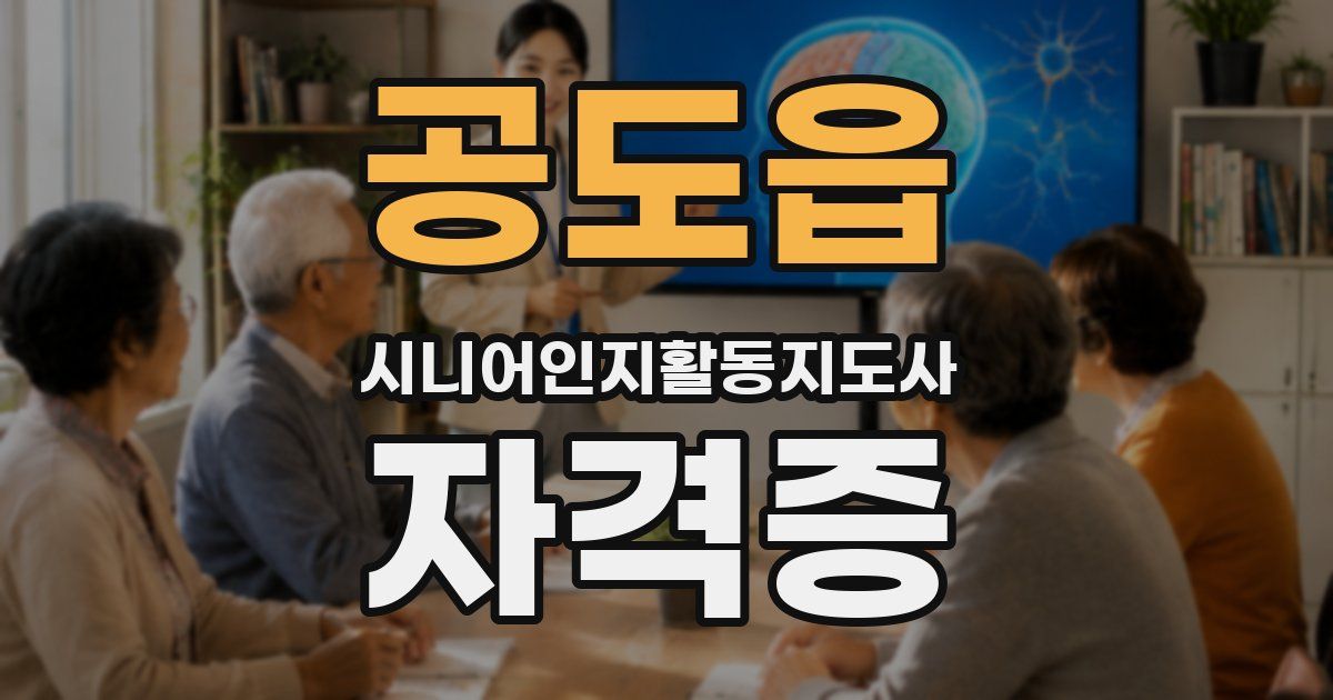 공도읍 시니어인지활동지도사 자격증