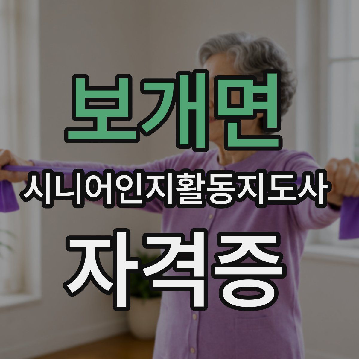 보개면 시니어인지활동지도사 자격증