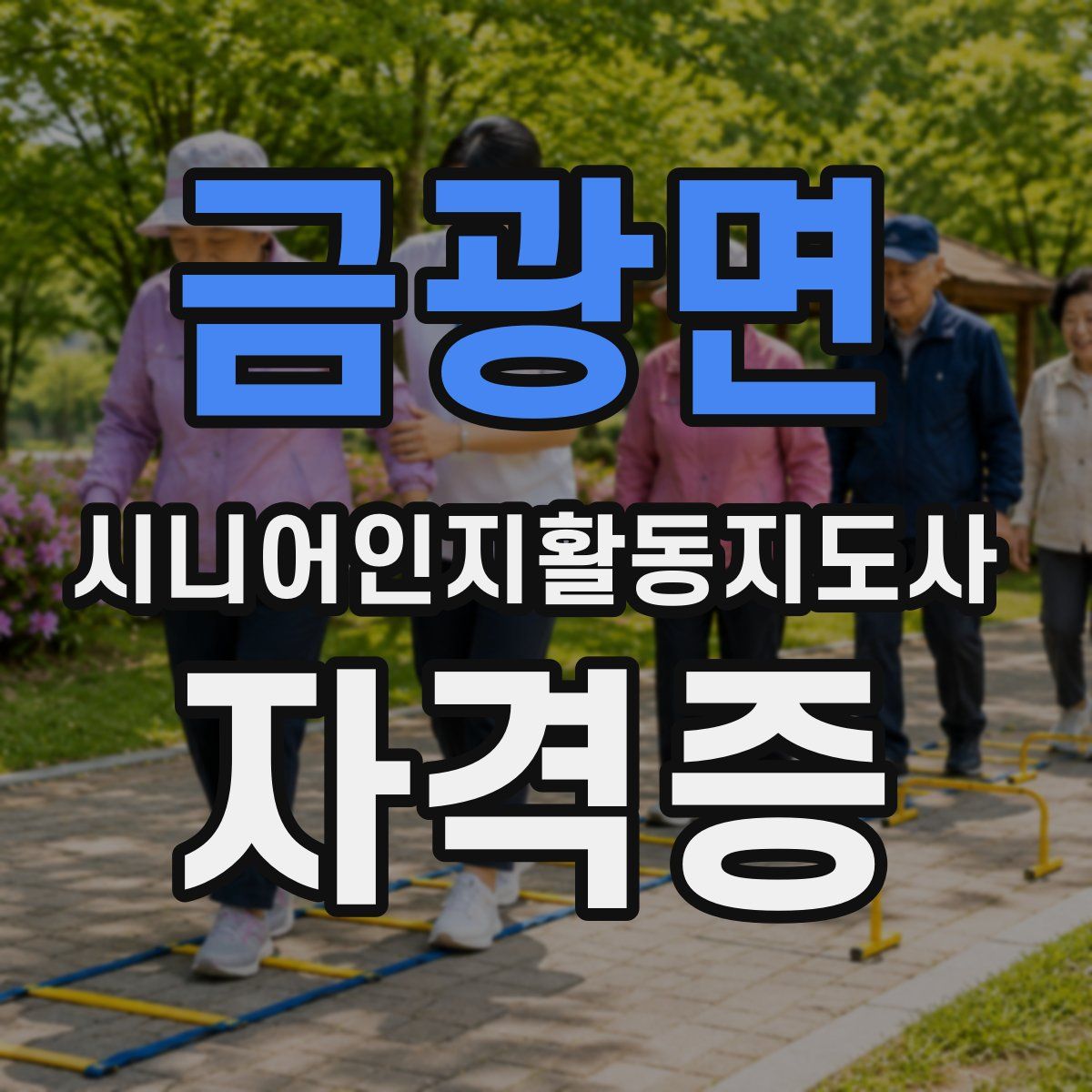 금광면 시니어인지활동지도사 자격증