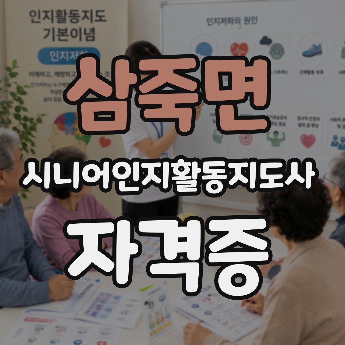삼죽면 시니어인지활동지도사 자격증