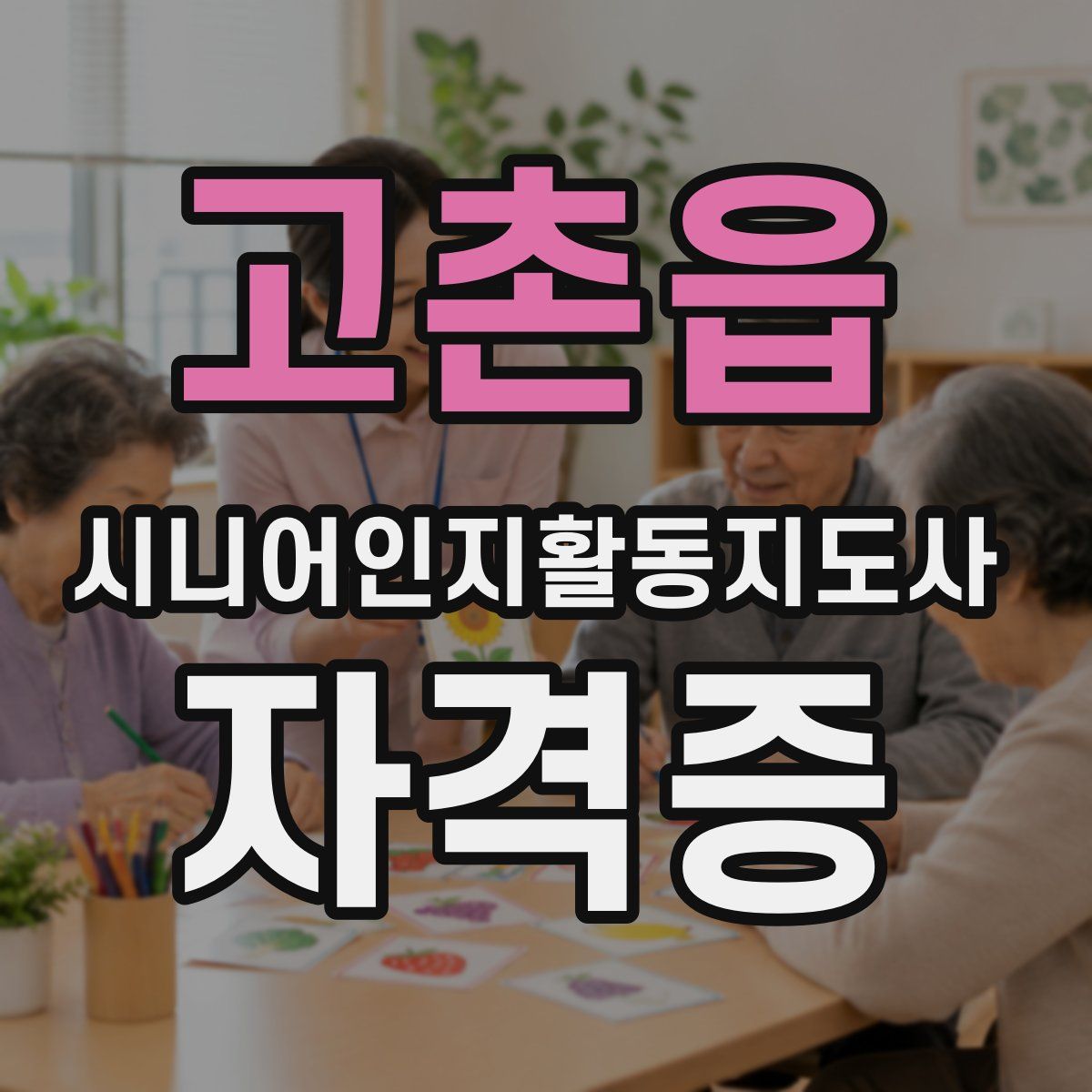 고촌읍 시니어인지활동지도사 자격증