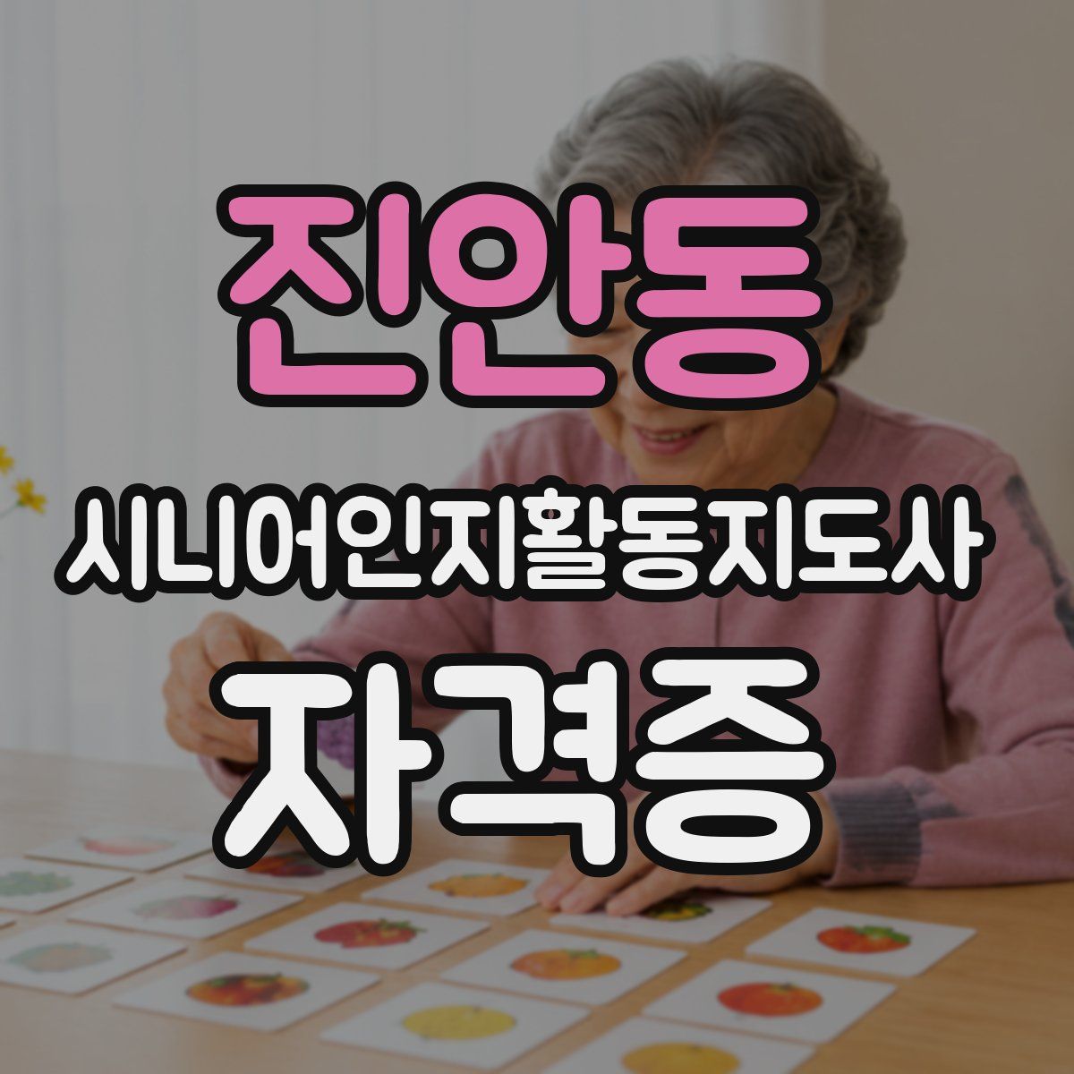 진안동 시니어인지활동지도사 자격증