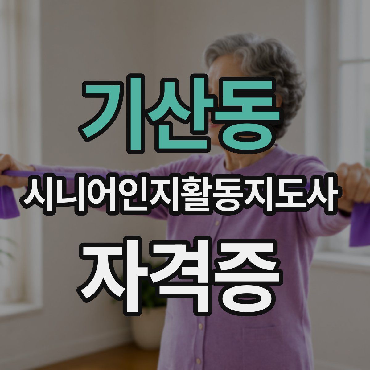 기산동 시니어인지활동지도사 자격증