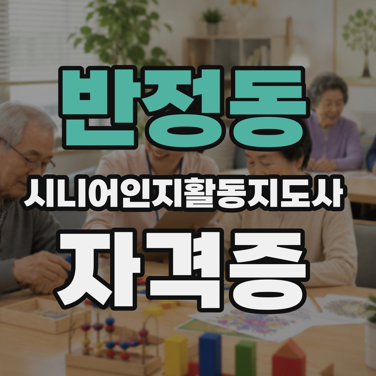 반정동 시니어인지활동지도사 자격증