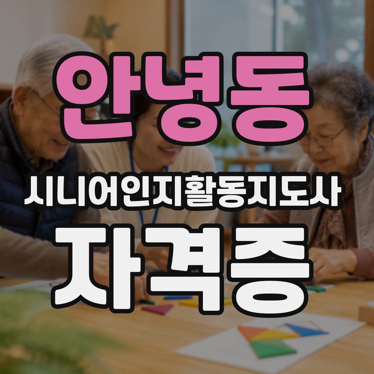 안녕동 시니어인지활동지도사 자격증