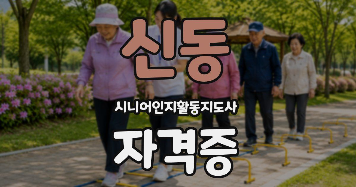 신동 시니어인지활동지도사 자격증