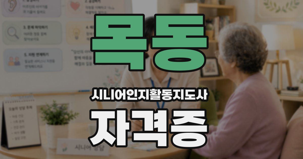 목동 시니어인지활동지도사 자격증