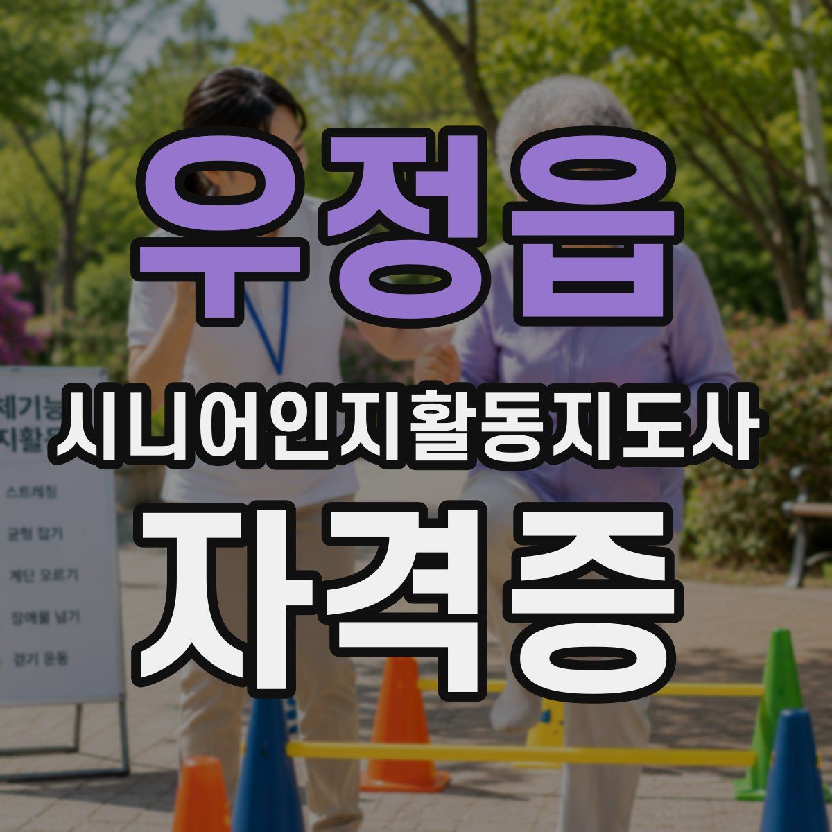 우정읍 시니어인지활동지도사 자격증