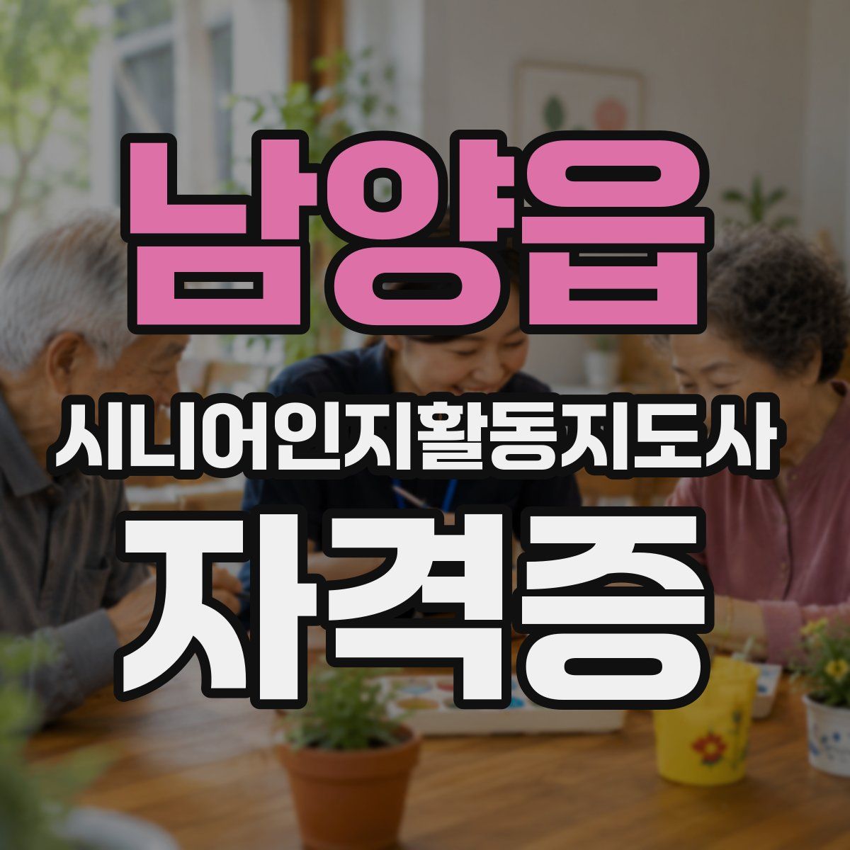 남양읍 시니어인지활동지도사 자격증
