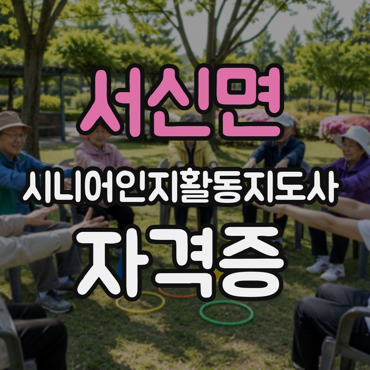 서신면 시니어인지활동지도사 자격증