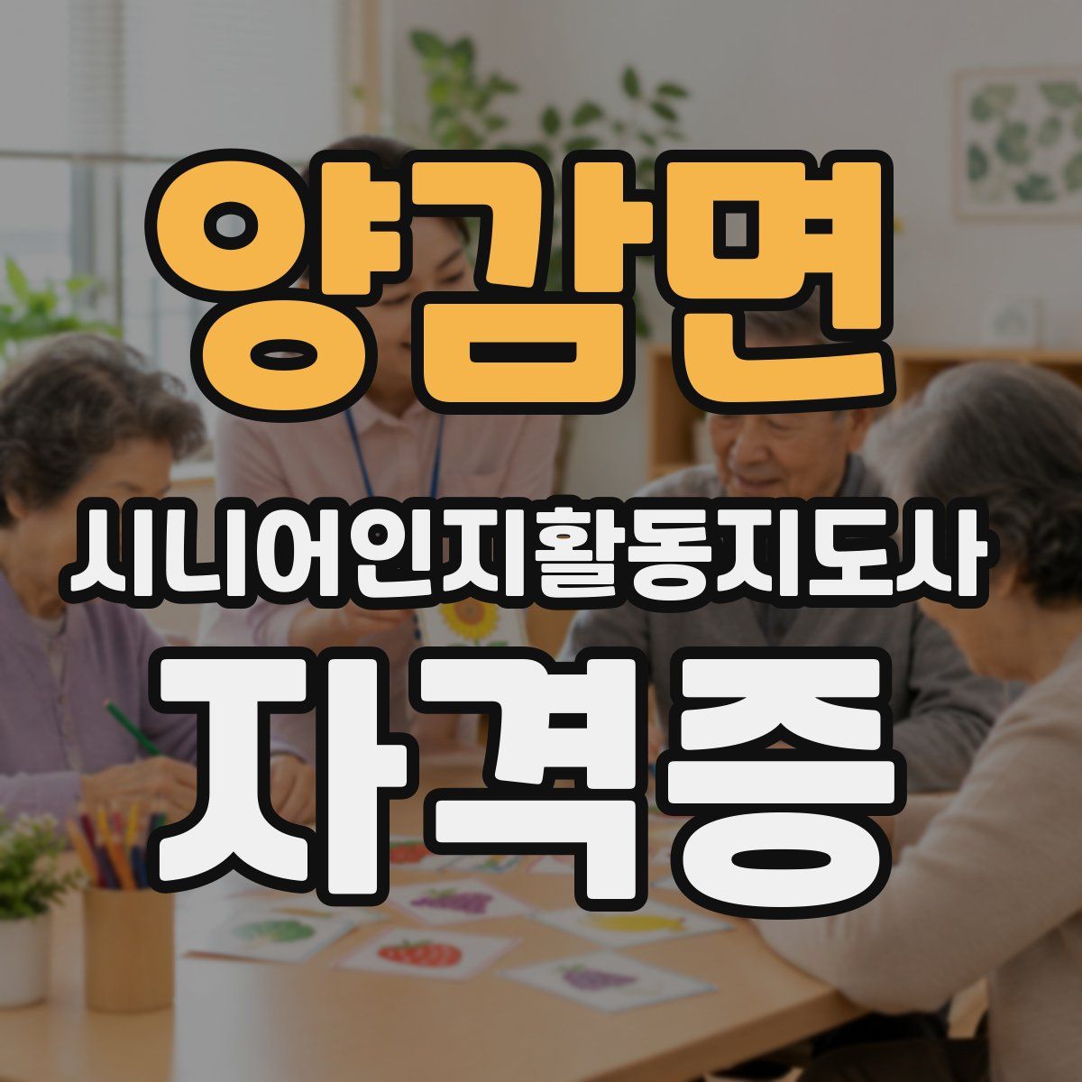 양감면 시니어인지활동지도사 자격증