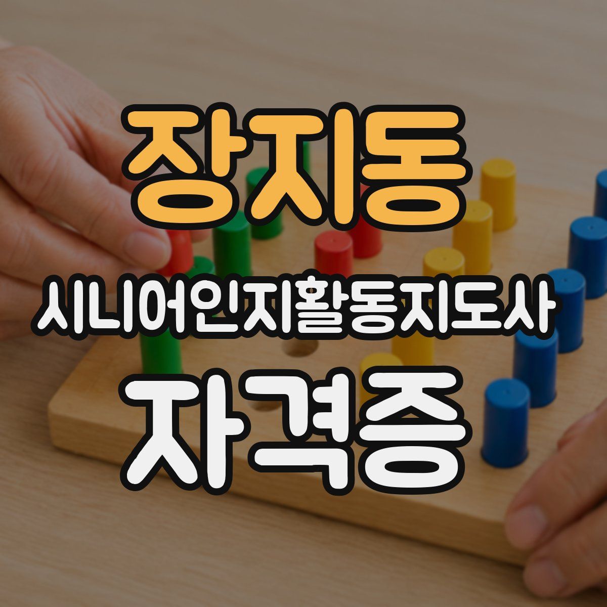 장지동 시니어인지활동지도사 자격증