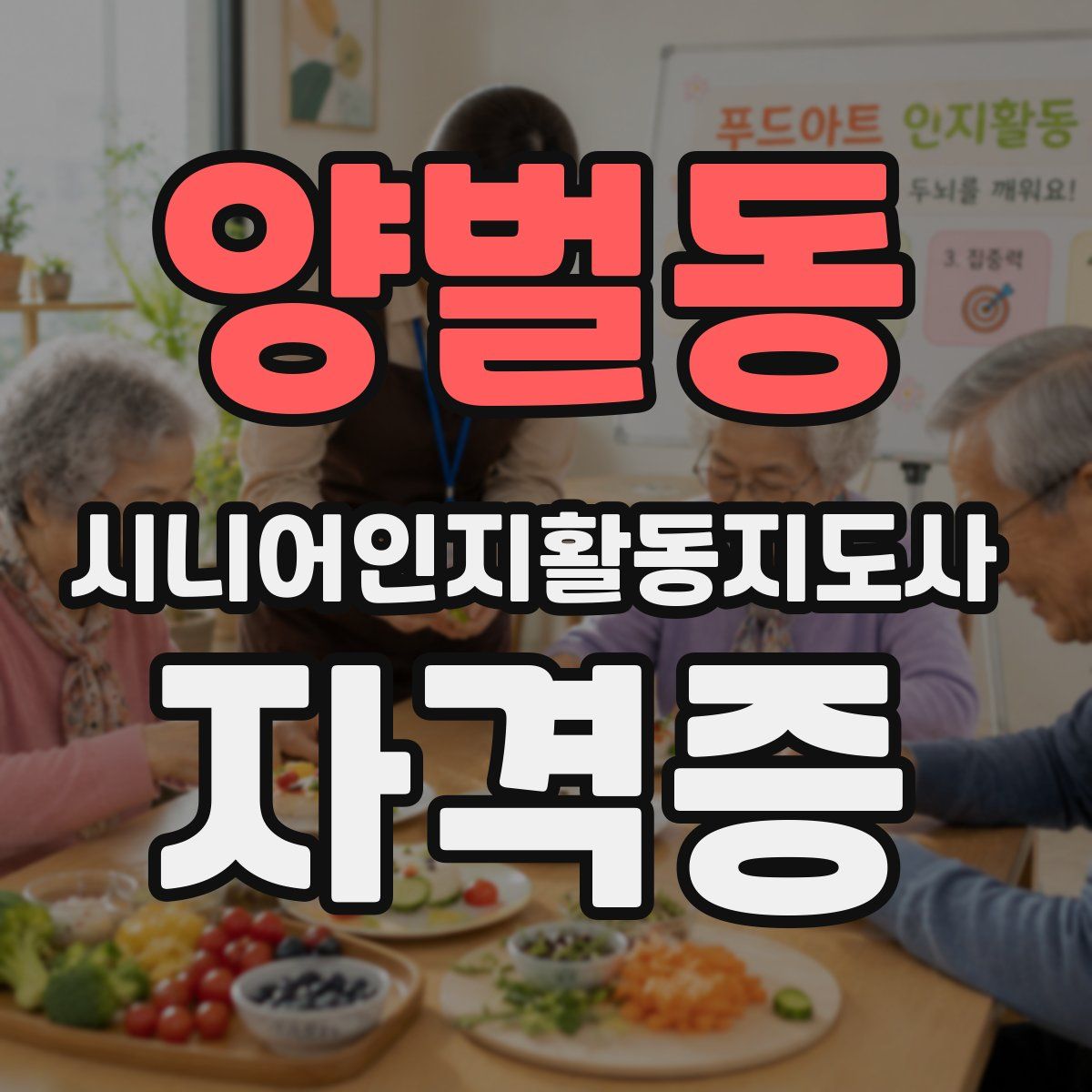 양벌동 시니어인지활동지도사 자격증