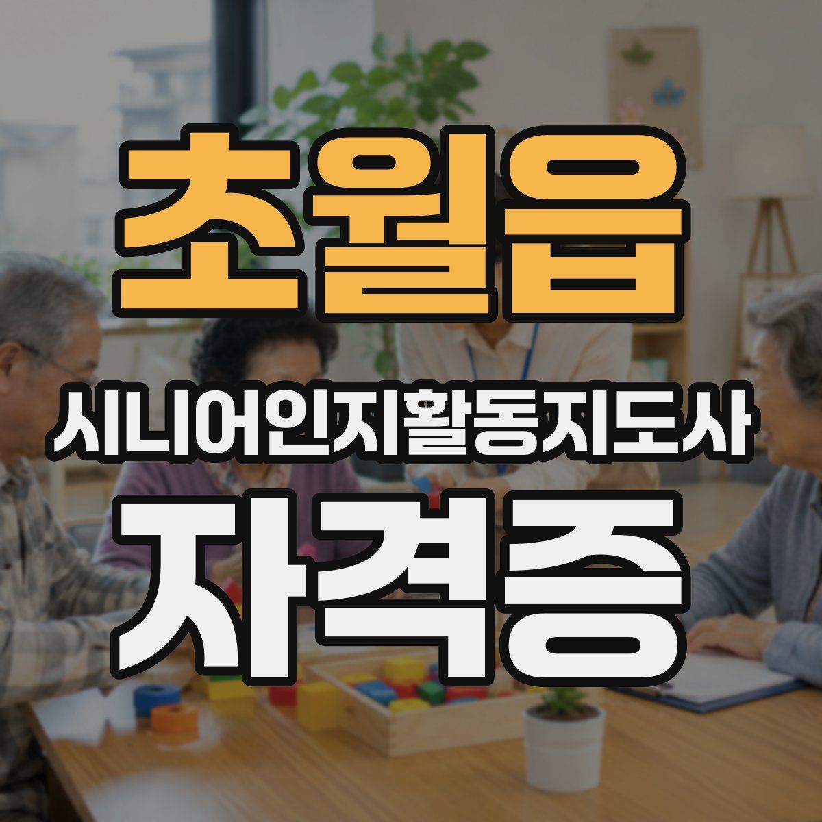 초월읍 시니어인지활동지도사 자격증