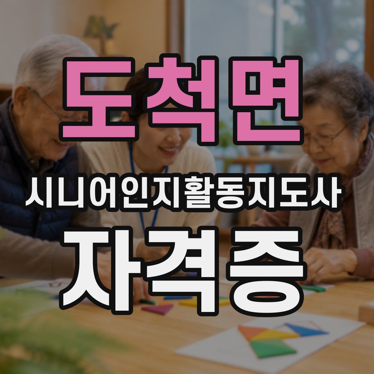 도척면 시니어인지활동지도사 자격증