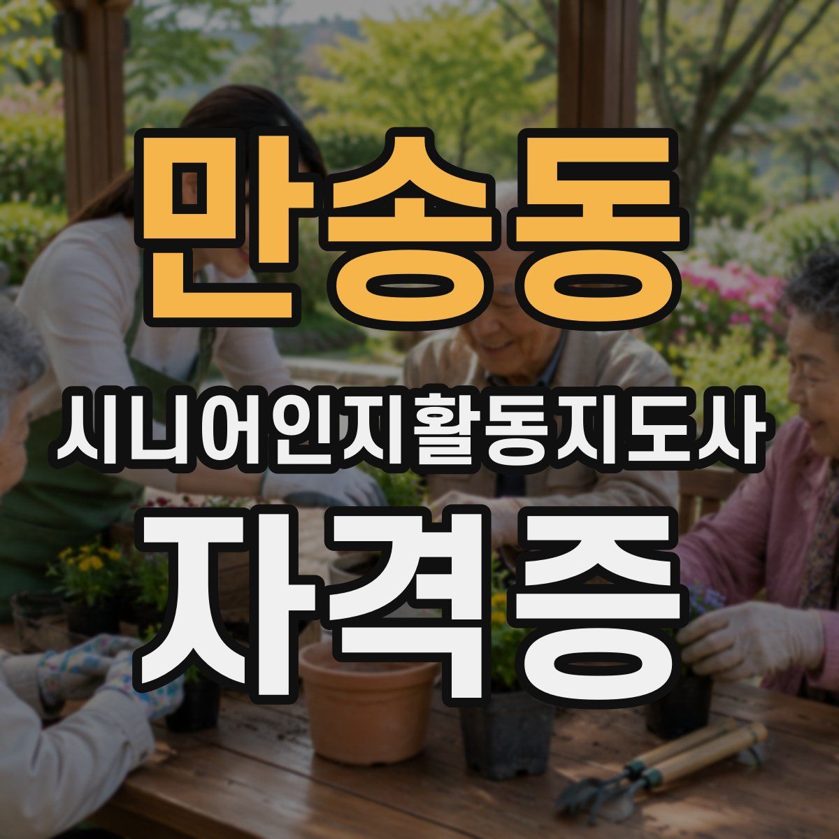 만송동 시니어인지활동지도사 자격증