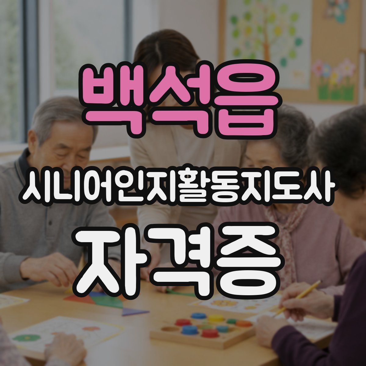 백석읍 시니어인지활동지도사 자격증