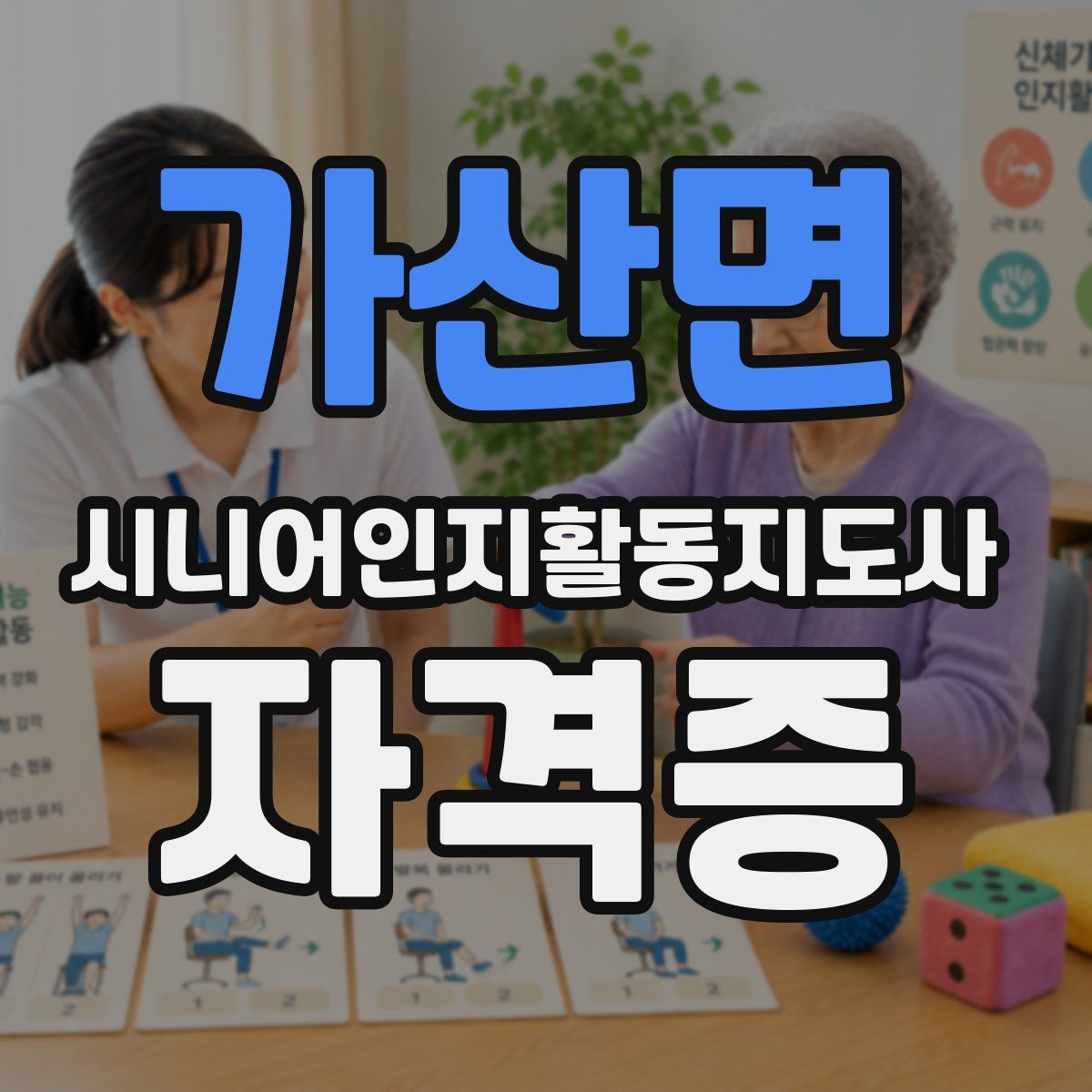 가산면 시니어인지활동지도사 자격증