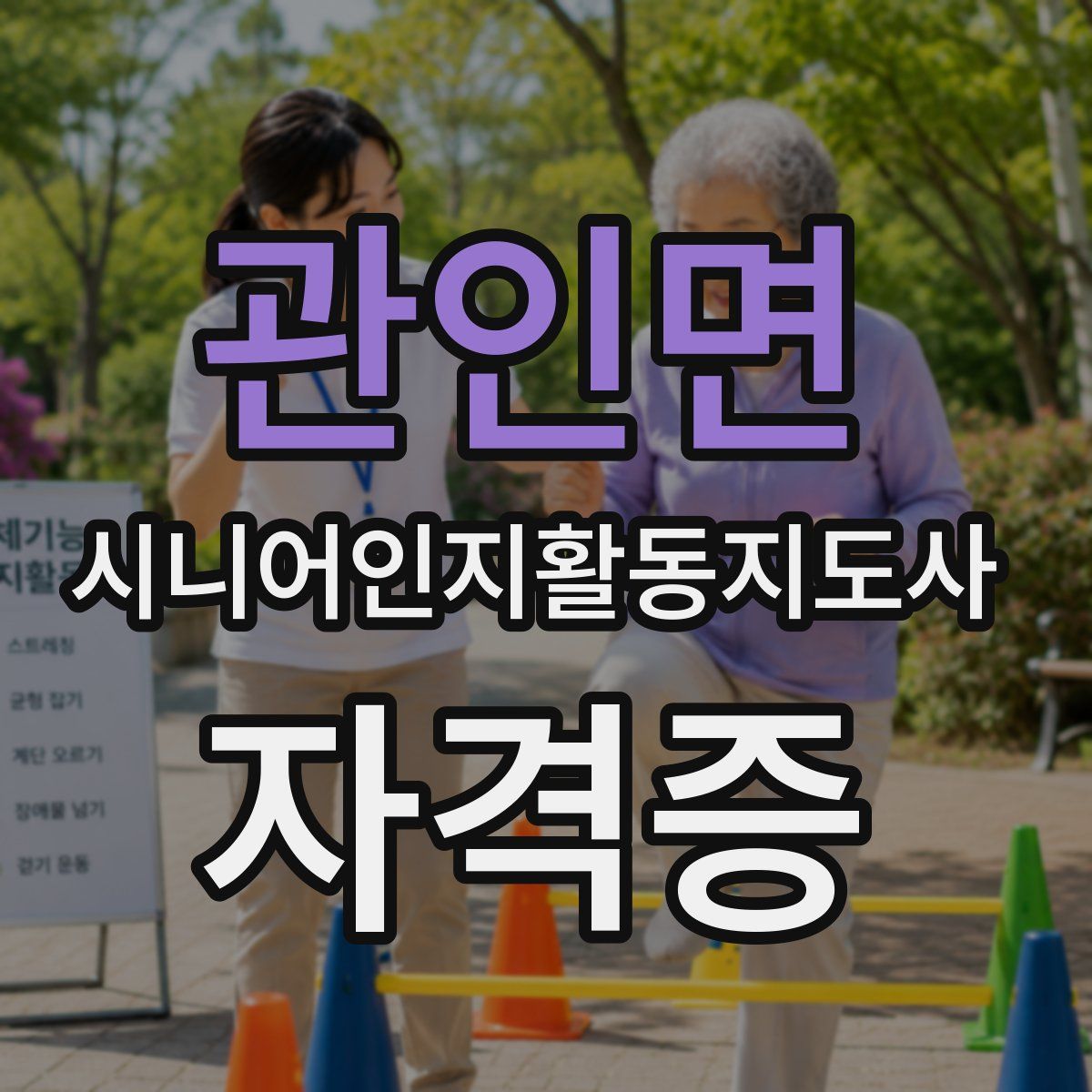 관인면 시니어인지활동지도사 자격증