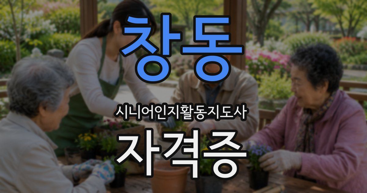 창동 시니어인지활동지도사 자격증