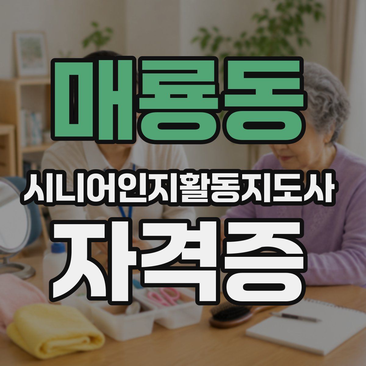 매룡동 시니어인지활동지도사 자격증