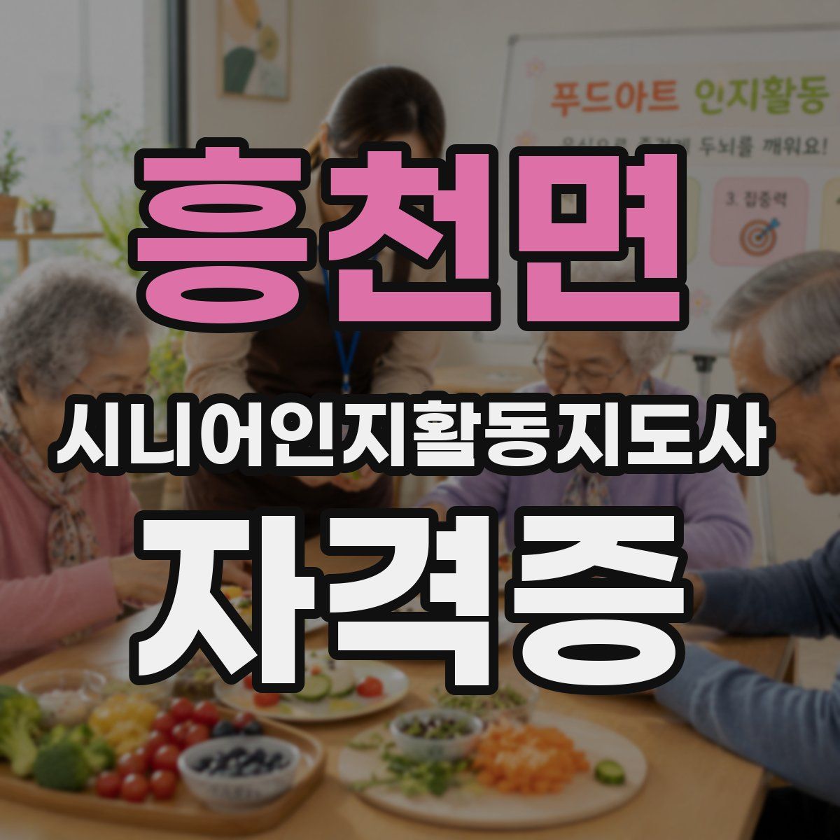 흥천면 시니어인지활동지도사 자격증