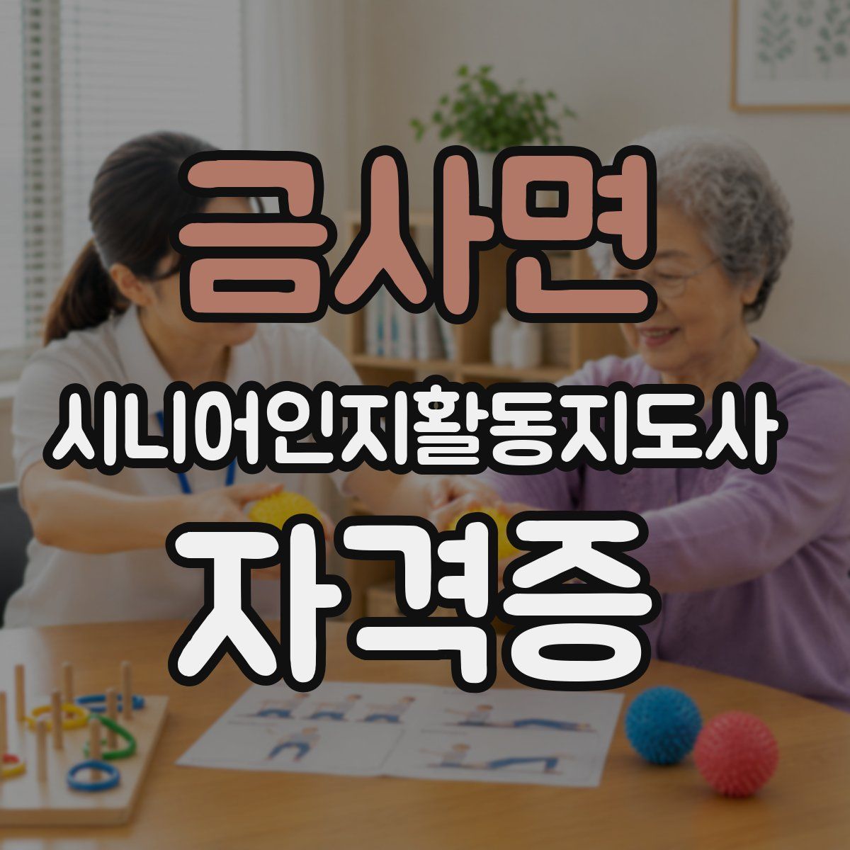 금사면 시니어인지활동지도사 자격증