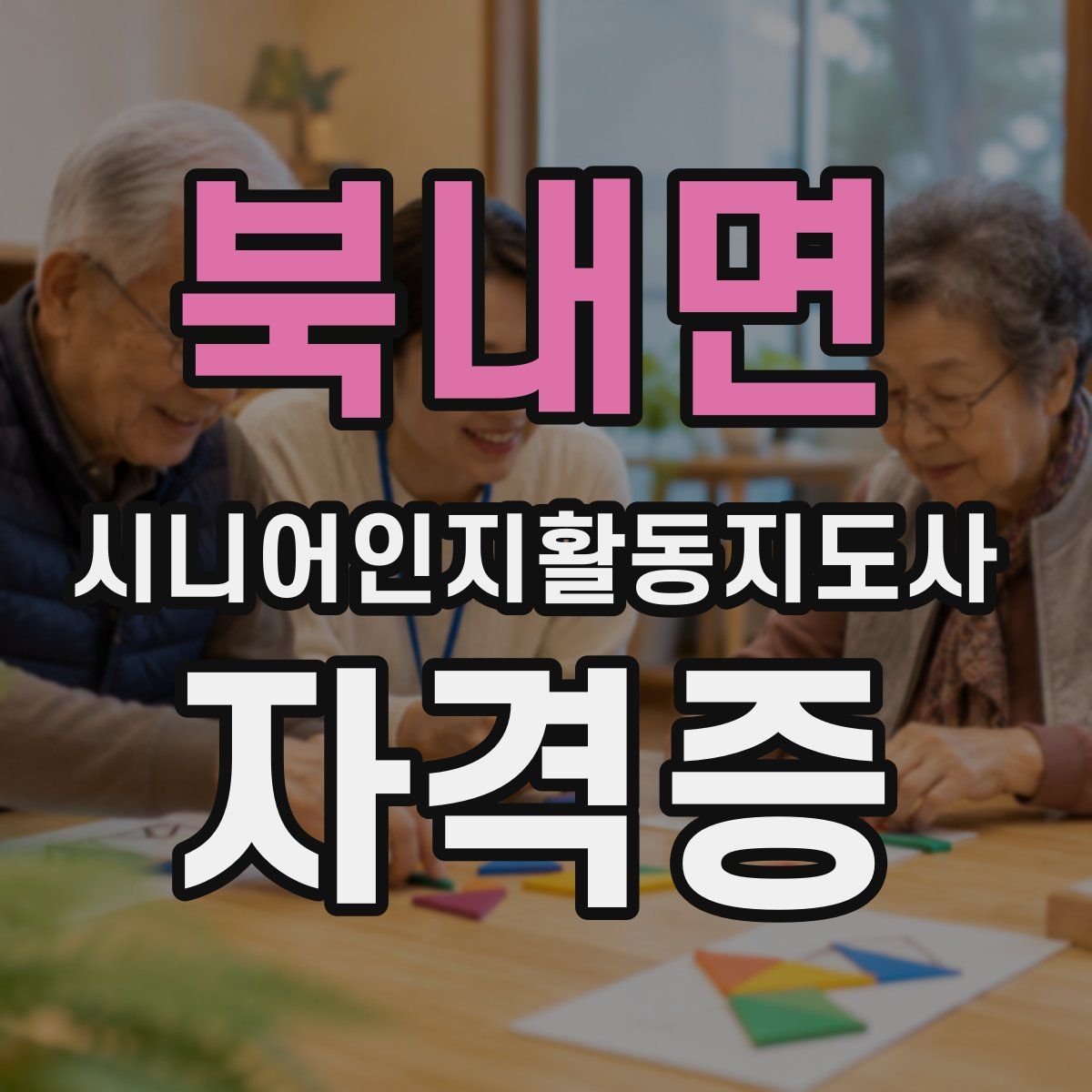 북내면 시니어인지활동지도사 자격증