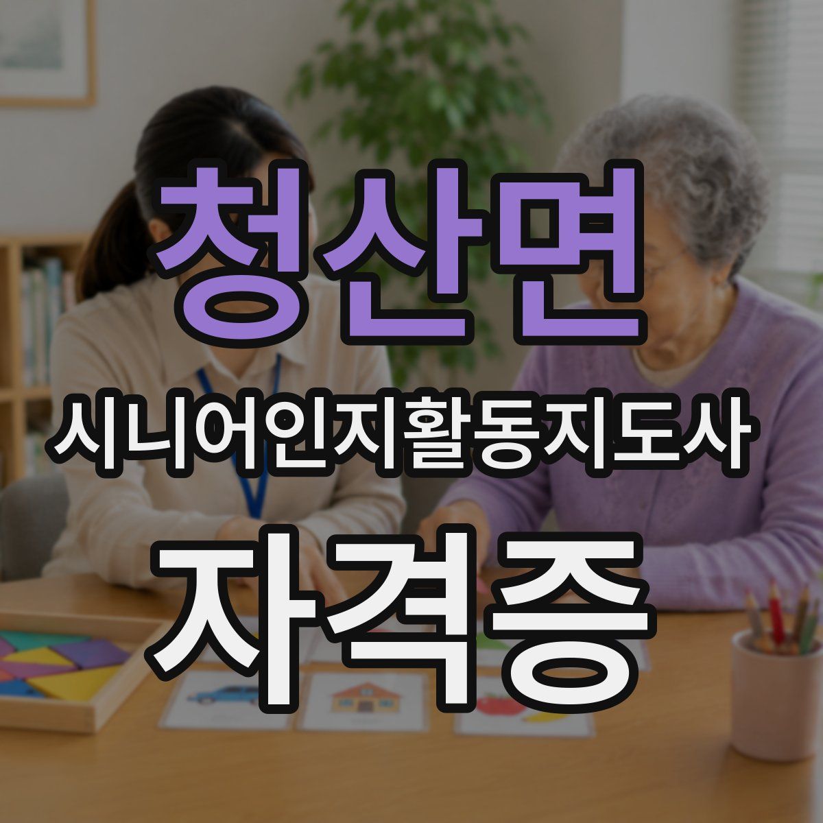 청산면 시니어인지활동지도사 자격증