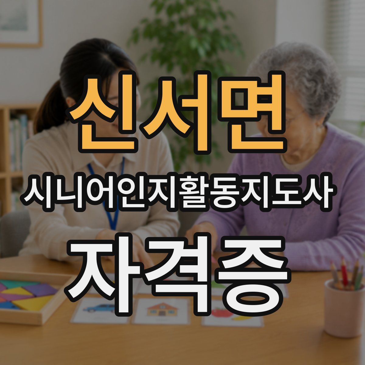 신서면 시니어인지활동지도사 자격증