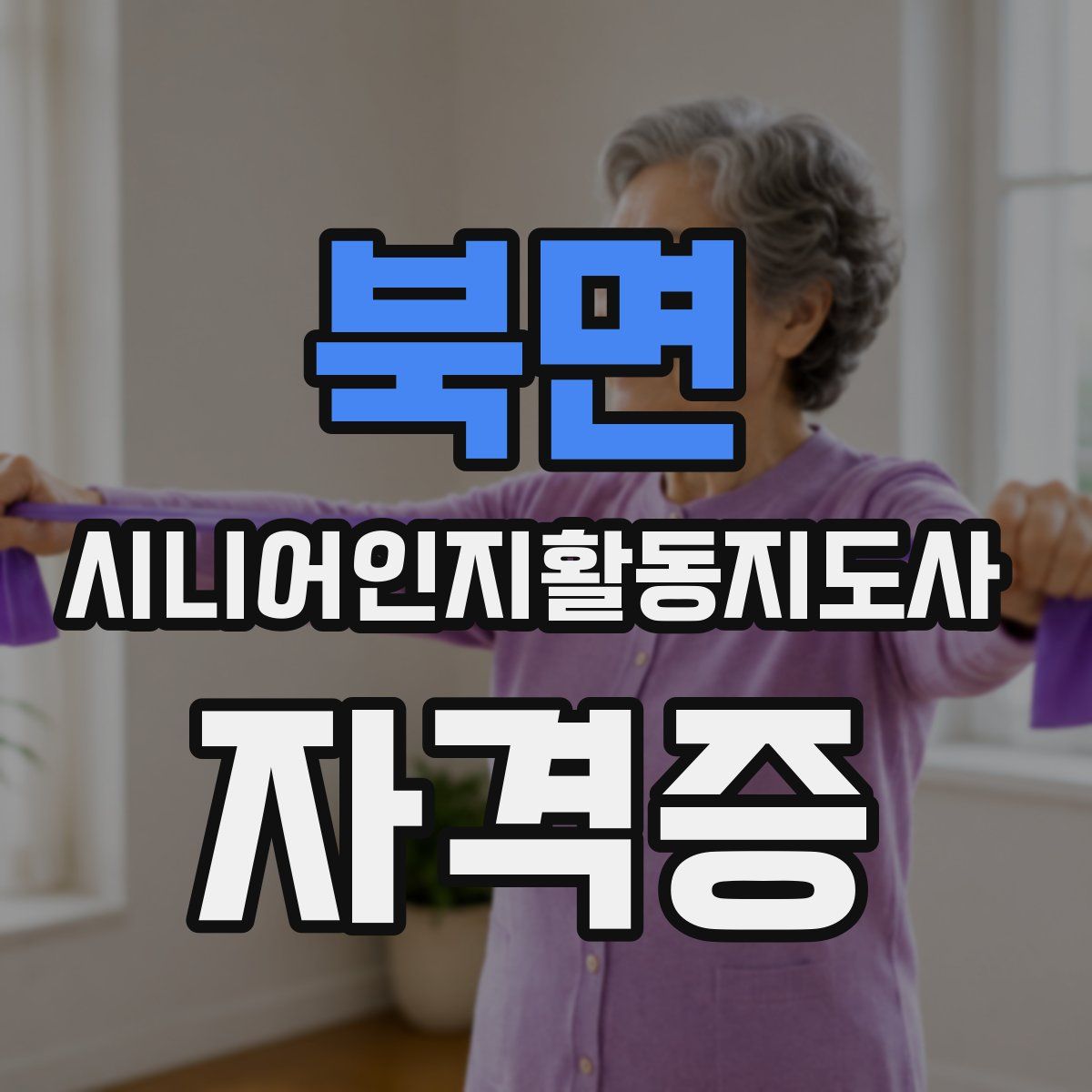 북면 시니어인지활동지도사 자격증