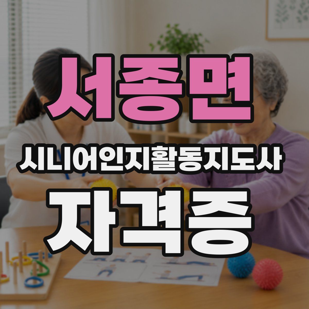 서종면 시니어인지활동지도사 자격증