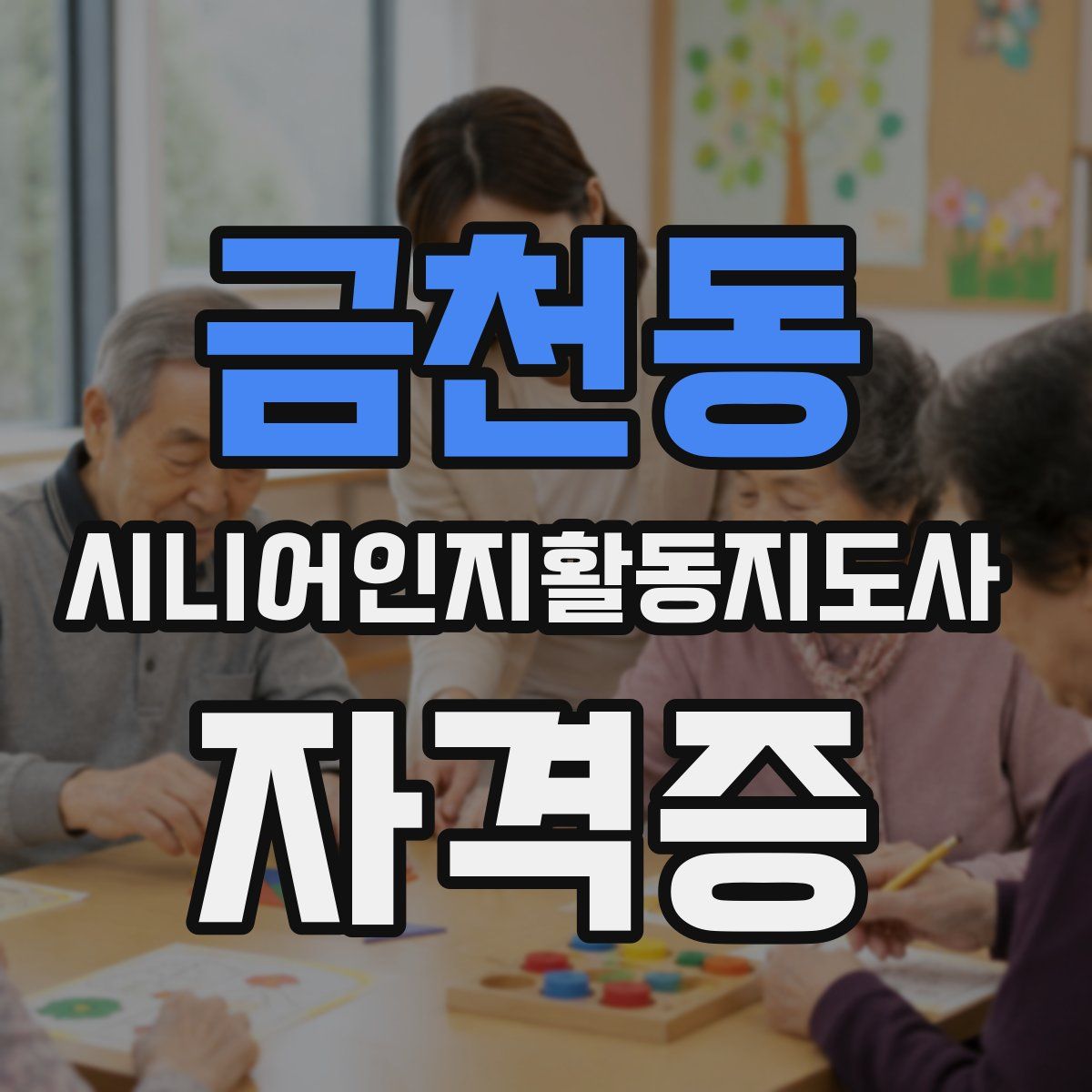 금천동 시니어인지활동지도사 자격증