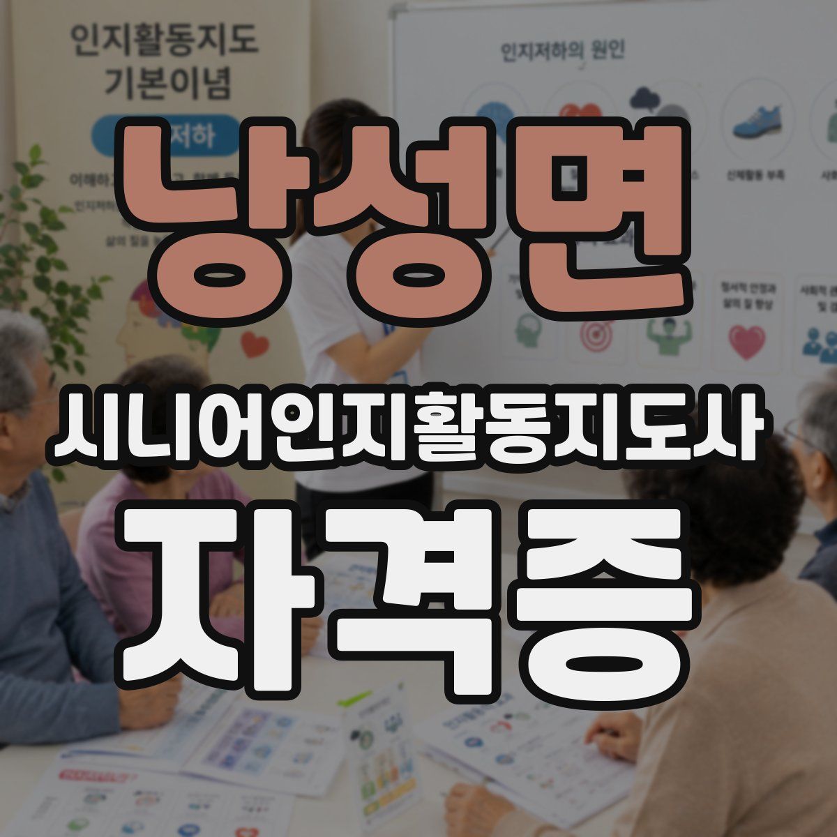 낭성면 시니어인지활동지도사 자격증