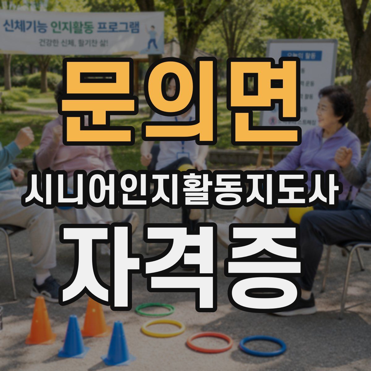 문의면 시니어인지활동지도사 자격증