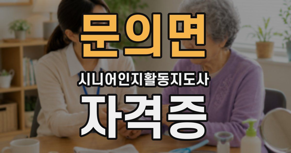 문의면 시니어인지활동지도사 자격증