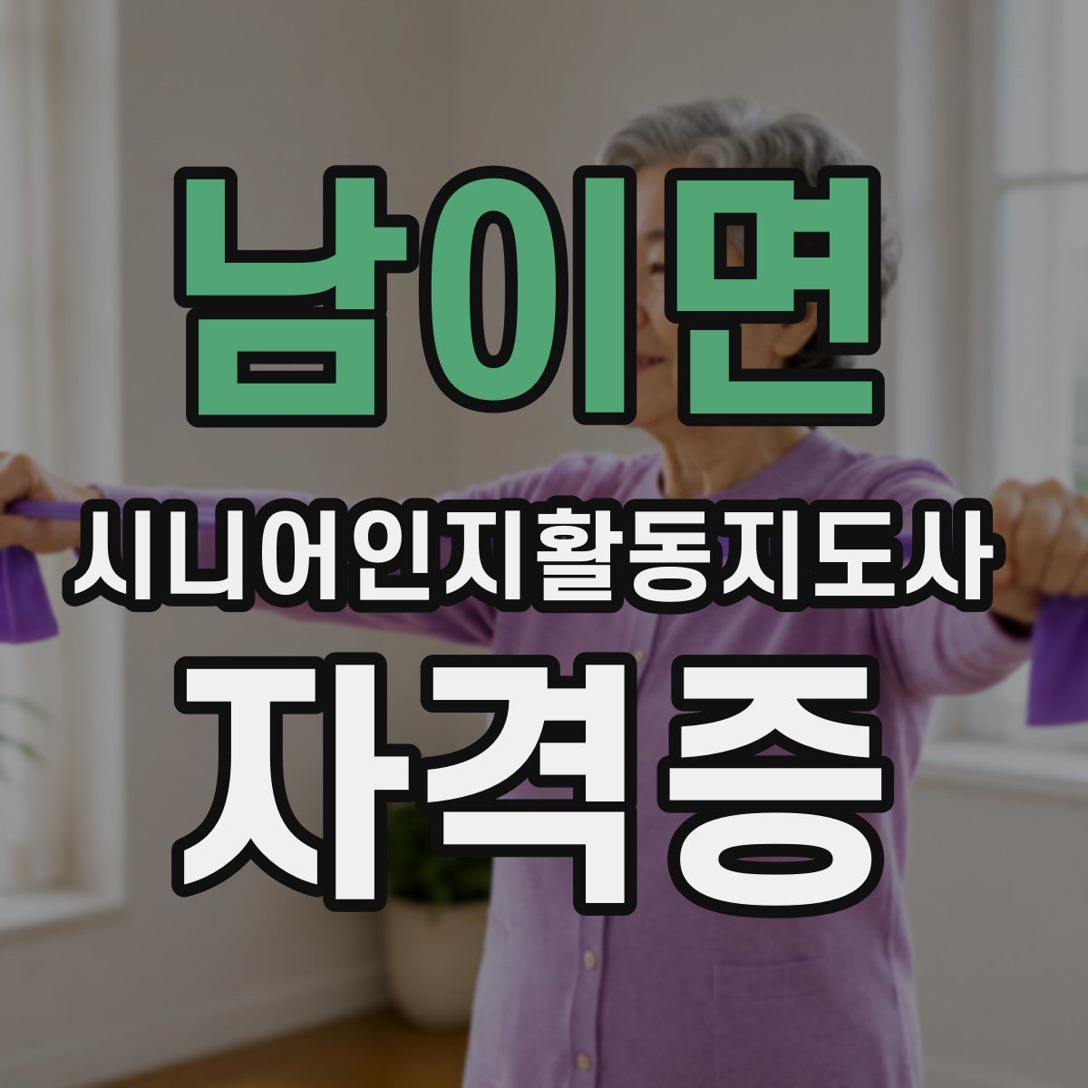 남이면 시니어인지활동지도사 자격증