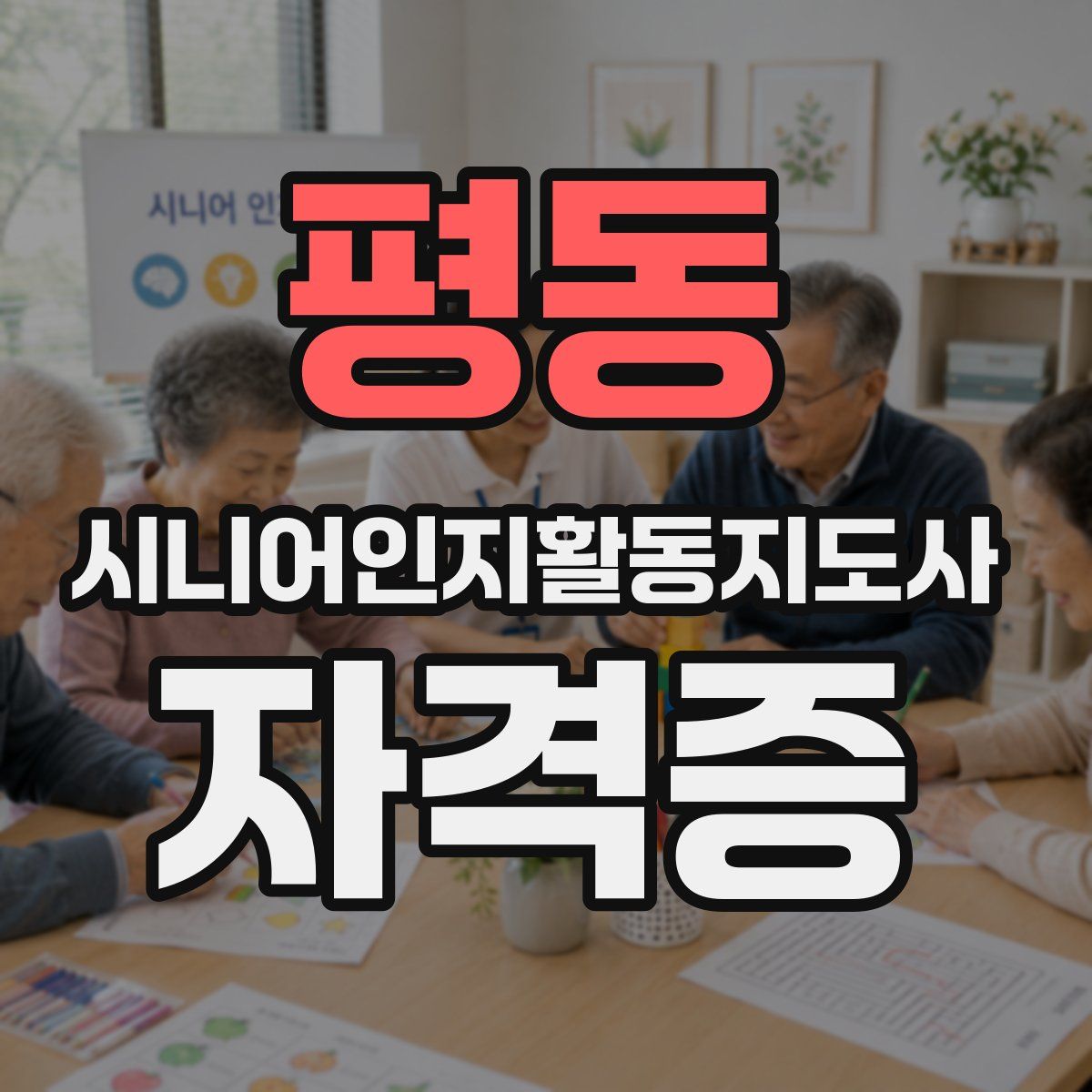 평동 시니어인지활동지도사 자격증