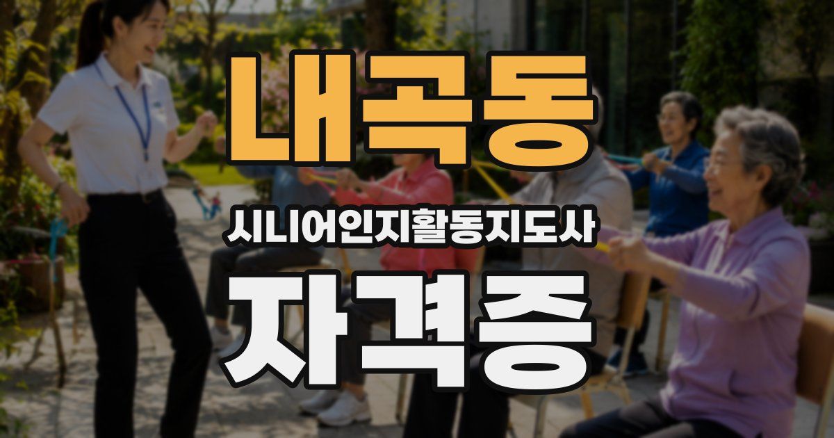 내곡동 시니어인지활동지도사 자격증