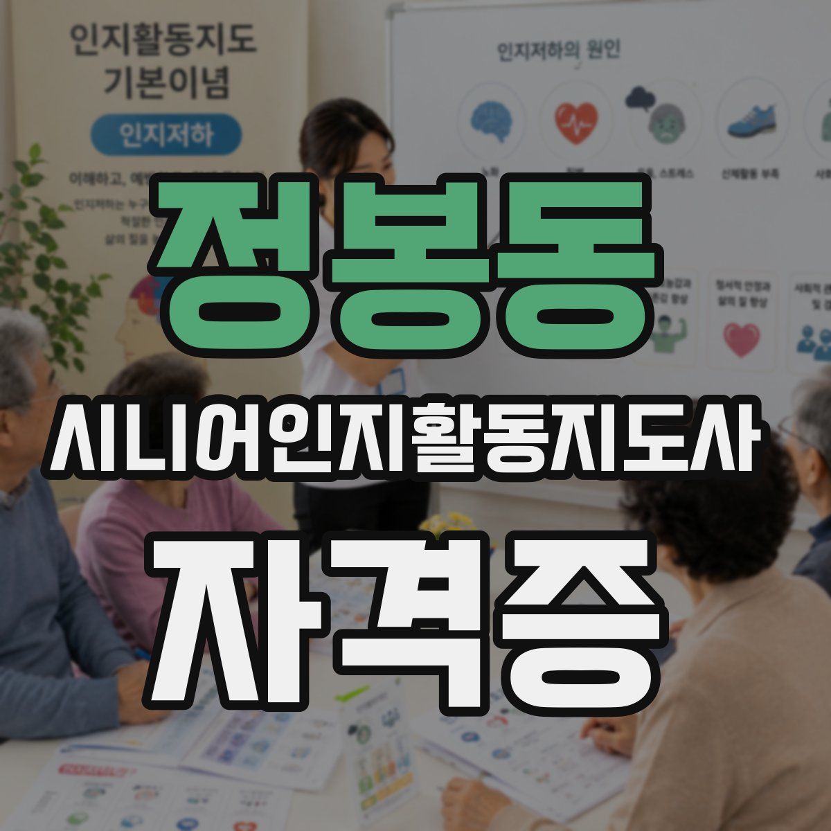 정봉동 시니어인지활동지도사 자격증