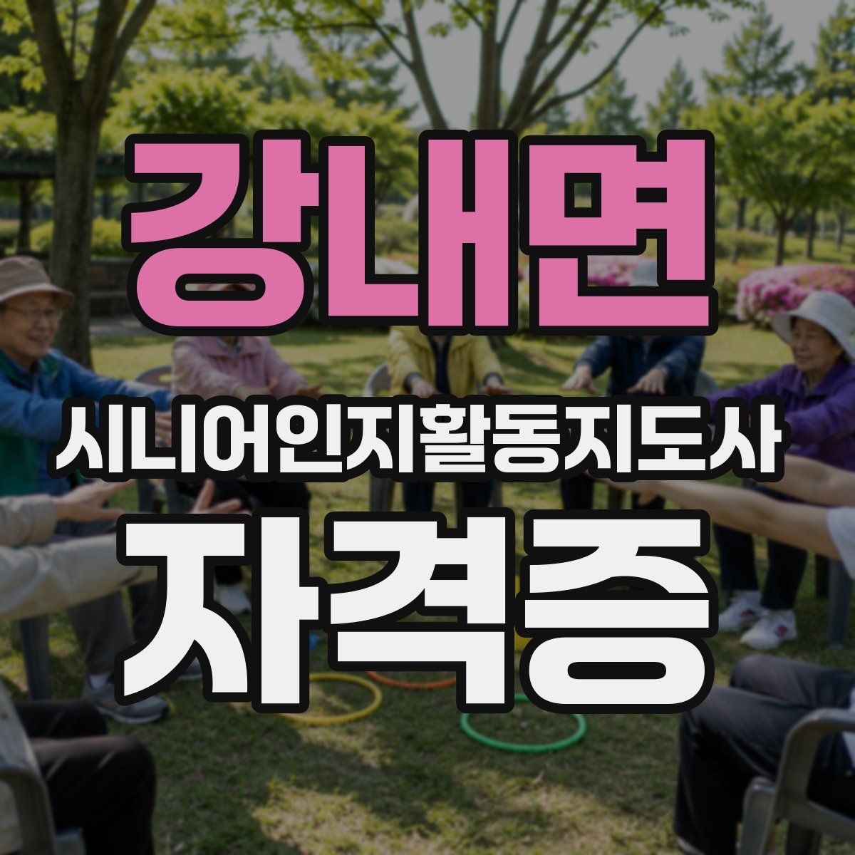 강내면 시니어인지활동지도사 자격증