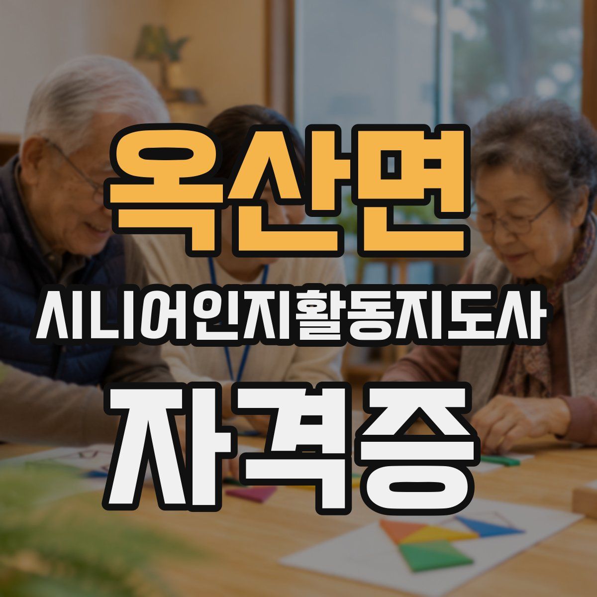 옥산면 시니어인지활동지도사 자격증
