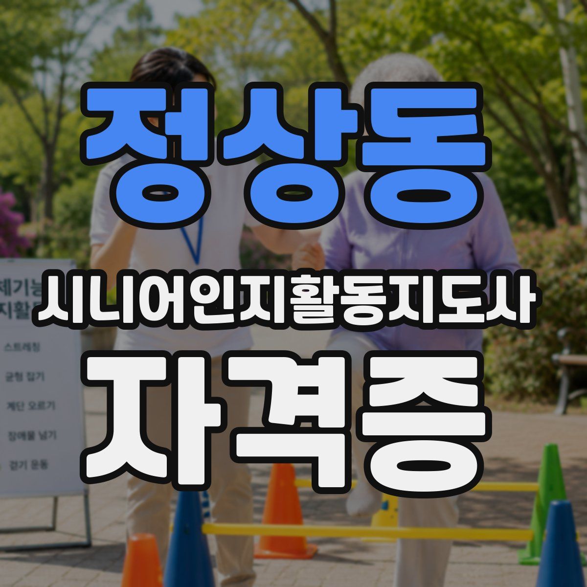 정상동 시니어인지활동지도사 자격증