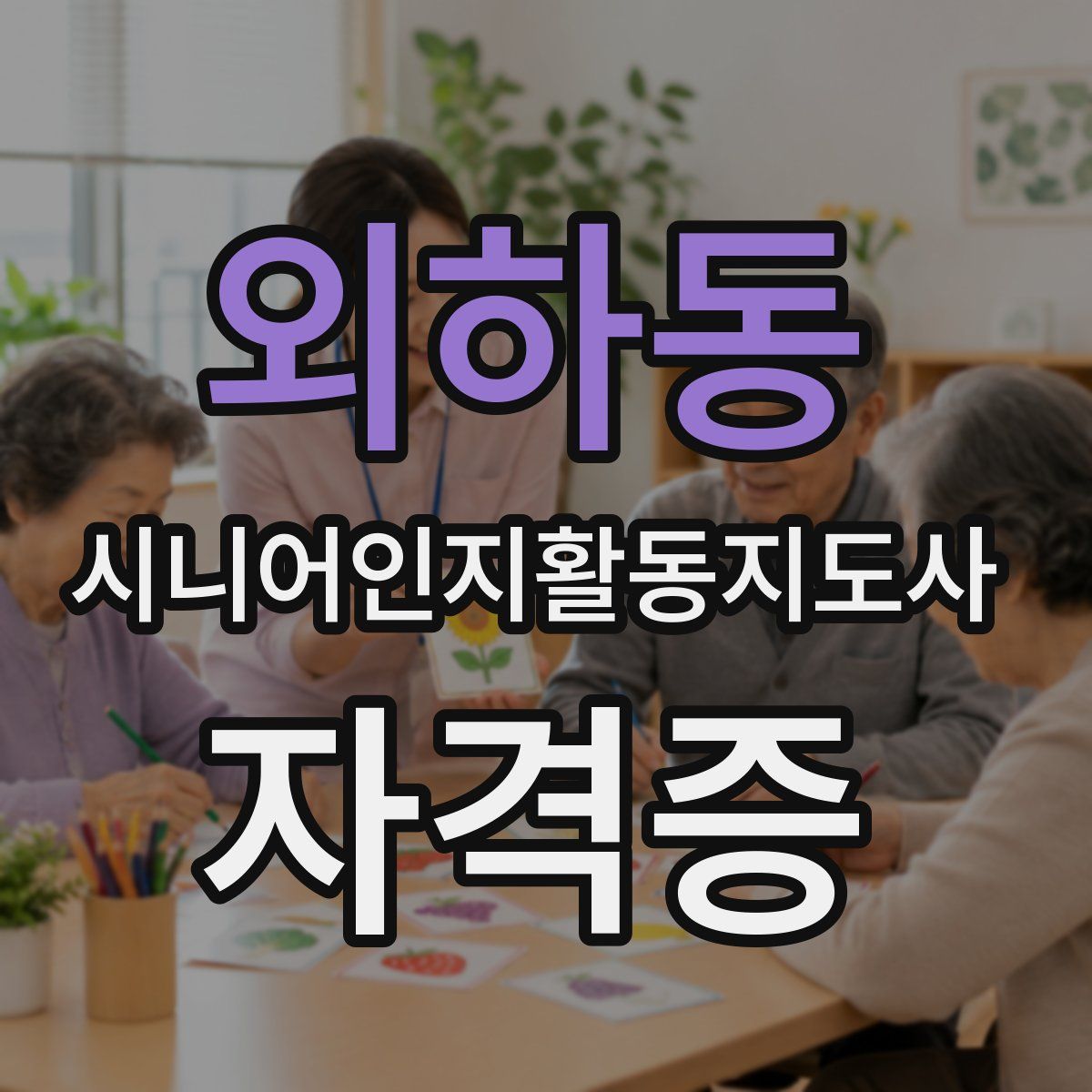외하동 시니어인지활동지도사 자격증