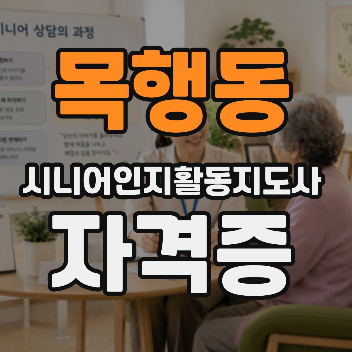 목행동 시니어인지활동지도사 자격증