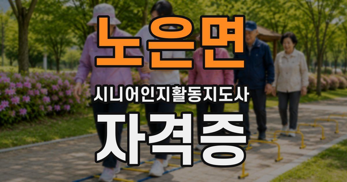 노은면 시니어인지활동지도사 자격증
