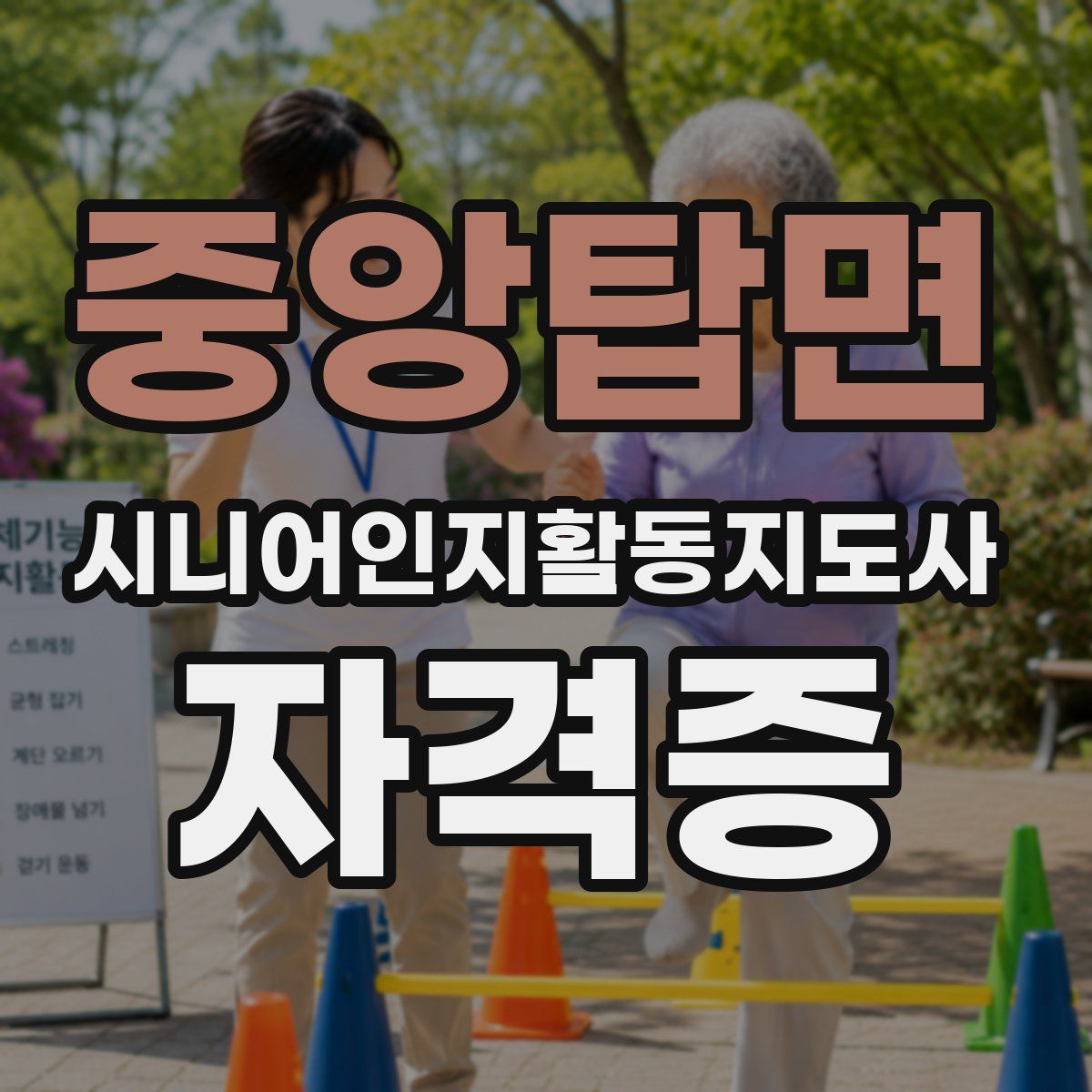 중앙탑면 시니어인지활동지도사 자격증