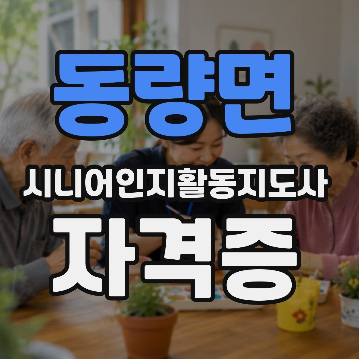 동량면 시니어인지활동지도사 자격증