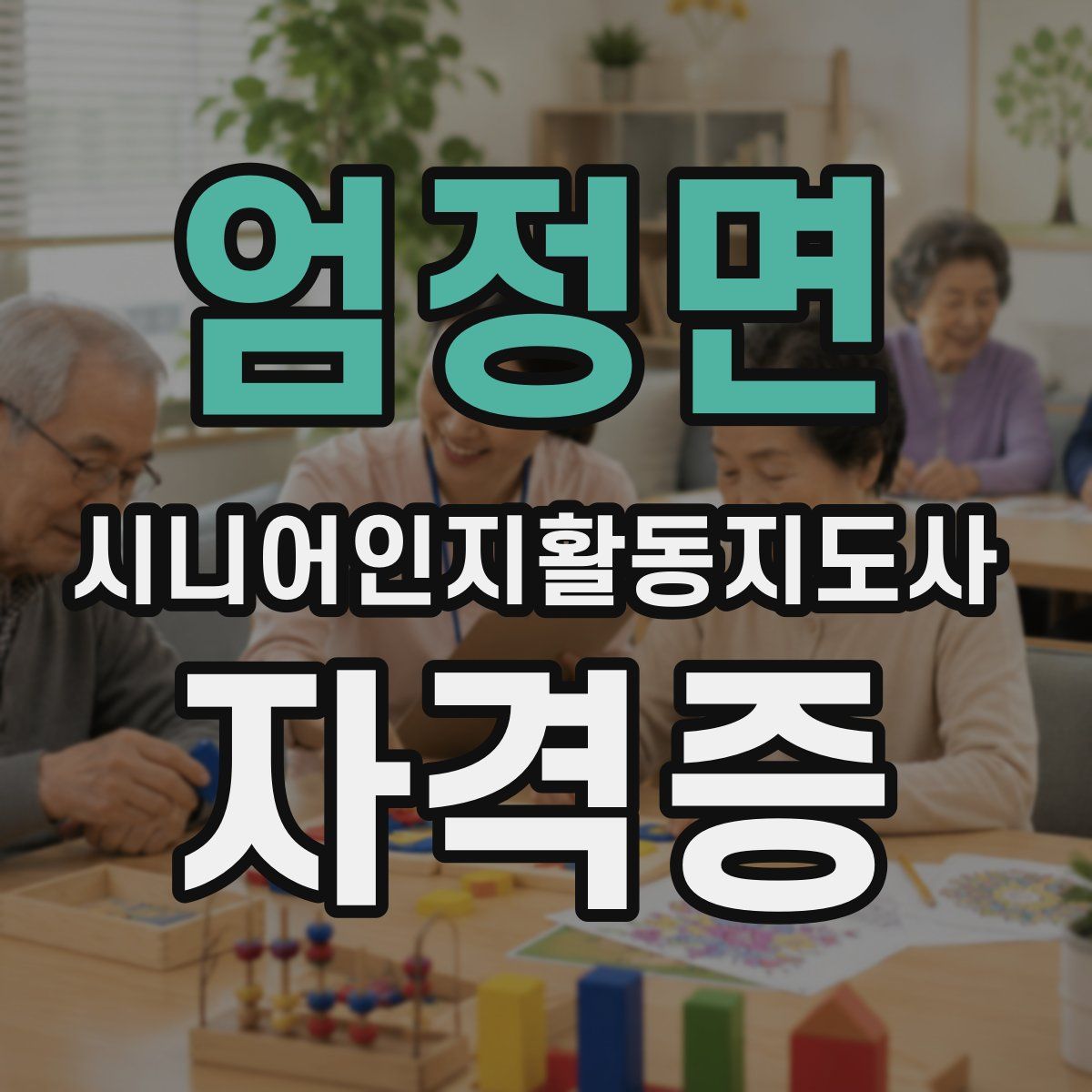엄정면 시니어인지활동지도사 자격증